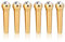 6 Stücke Gitarre Bridge Pin, Messing Bridge Brücke Peg Nagel mit Kristallglas Dot für Folk Akustische Gitarre(weiß)