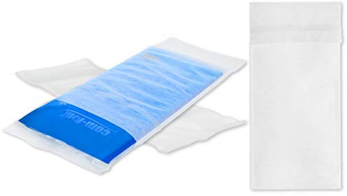 com-four® 5x Einweg Vlieshülle für Kalt & Warm Mehrfach-Gel-Kompresse | Gel-Kühlpack Schutzhülle zum Schutz Ihrer Haut