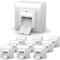 HB-DIGITAL Lot de 10 prises réseau CAT 6a universelles - 2 ports RJ45 - Blindée en saillie/encastrée EIA/TIA 568A&B 8P8C - Réseau Ethernet 10 Gigabit - Blanc de signal