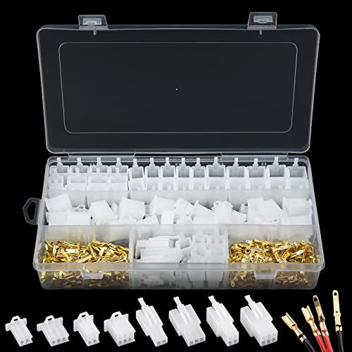 380 Pz 2.8mm Connettori Elettrici Moto 2 3 4 6 pin Maschio/Femmina Connettori Terminale Crimpare Classificazione Kit,per Moto,Barche(40 Insiemi)