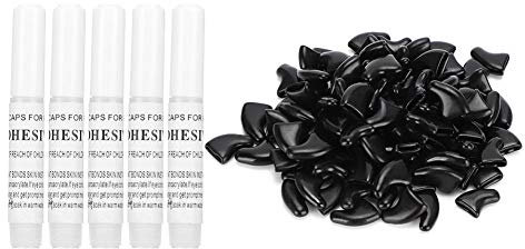 100 Stück Cat Nail Cover Protector, weiche Pet Nail Cap Abdeckung Safe Anti Scratch Dog Claw Protector Covers Klauenpflege für Katzen Hunde(XS-schwarz)