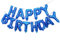 Ponmoo Foil Globos de Happy Birthday Banner Kit - Azul, Aluminio Globo para La Aniversario Fiesta, Feliz Cumpleaños Party Suministros Decoración