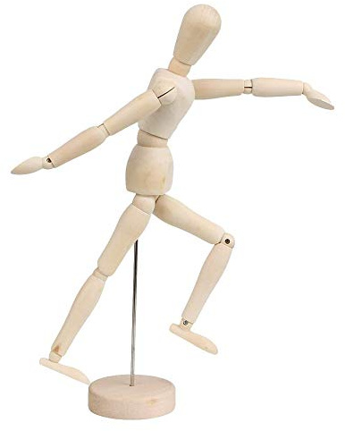 VOANZO 30,5 cm große Holzpuppe für Künstler, perfekt für Heimdekoration/Zeichnen der menschlichen Figur