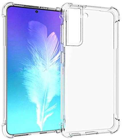 iMoshion Softcase,Backcover Hülle kompatibel mit Samsung Galaxy S21 – Shockproof Case Handyhülle – Silikon Schutzhülle in Transparent [Verstärkte Ecken, Stoßfest, Dünn]