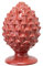 Baroni Home Farbiger sizilianischer Kiefernzapfen, Handbemaltes Porzellan Dekorativer Kiefernzapfen, Wohnzimmer- und Bürodekoration, (Rot, 12x12x18 cm (M))