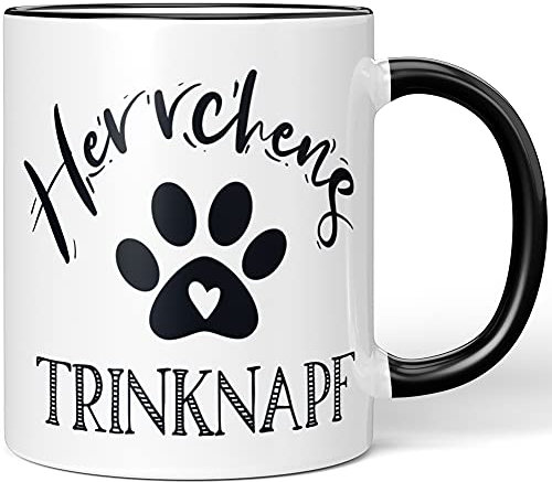 JUNIWORDS Tasse, Herrchens Trinknapf, Wähle Farbe, Schwarz