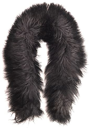 Facchini Lammfelle Tibetlamm Schal Farbe grau-schwarz, Größe 120cm