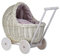 e-wicker24 Alles aus Weide Puppenwagen aus Weide mit Bettwäsche perfekte Geschenkidee Korbpuppenwagen schöner Spielzeug aus Korbgeflecht Korbwagen für Puppen Spielzeug für Mädchen (Pink 4)