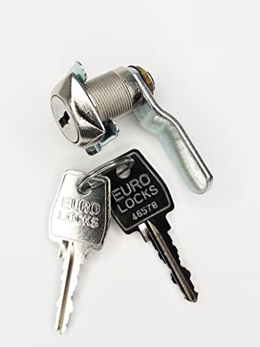 EuroLocks Hebelzylinder Serie X für Stahl-Büromöbel (X38 2 Schlüssel)