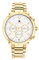 Tommy Hilfiger Multi Zifferblatt Quarz Uhr für Damen mit Gelbgoldfarbenes Edelstahlarmband - 1782490