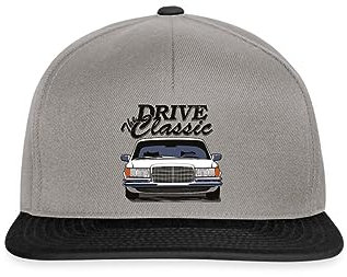 Spreadshirt Drive The Classic Oldtimer Geschenk Auto Fan Spruch Snapback Cap, One Size, Graphit/Schwarz