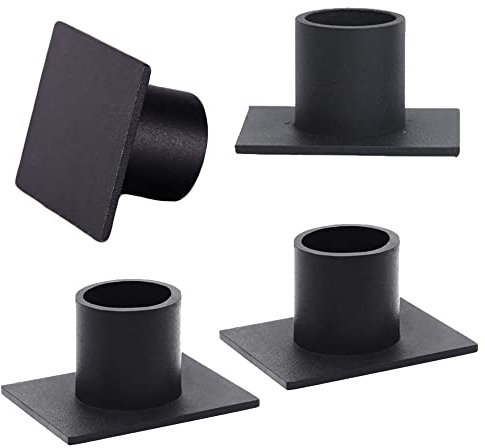 Zasiene Nero Retrò Portacandele Candelieri 4 Pezzi Portacandele in Ferro Battuto Candelabri Candelabro Nero Candeliere Porta Candele Natalizio per Matrimoni Cene Decorazioni per feste