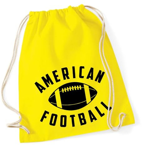 Huuraa Beutel American Football Ball Geschenk 12 Liter Yellow Baumwolle American Football Souvenir