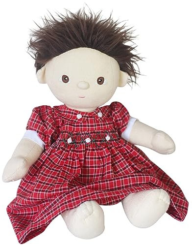 Dinkum Doll Red Checked Smocked Dress from Frilly Lily [ DOLL NOT INCLUDED]