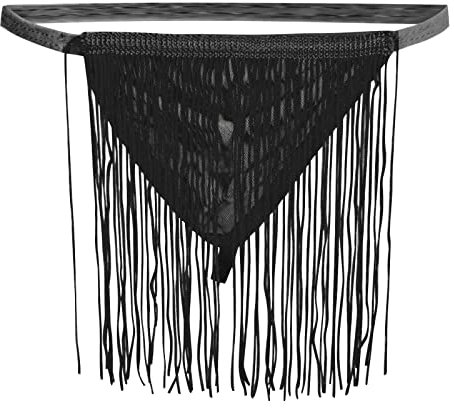 Elefanten Tanga Herren Sexy String Herren Höschen Sexy Typ C Line Hose Niedrige Taille Herren Höschen Ring Briefs Tasche Taschenloch Loch T Hose (0911A-Black, One Size)