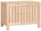 vidaXL Solid Pine Wood Outdoor Garden Storage Box – Rustic Brown, with Wide-opening Lid, Spacious for Organizing Garden and Household Items