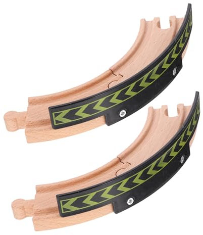 SAFIGLE 2st Eisenbahngleis Spielzeug Für -Zug Zug-Puzzle-Spielzeug DIY-bahngleise Modelleisenbahn-Set Eisenbahnschienenspielzeug Hölzerne Bildungszug Züge Kind Der Zug Spur Holz