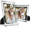 DMSELL Glas Bilderrahmen 13 x 18 cm, für Hochzeitsfotos, Familienfotos und Heimdekoration, 2 Stück