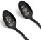 2Pcs Teaspoons With Gift Box, Engraved Tea Spoons - Best Grandpa/Grandma Ever, Stainless Steel Spoons for Tea, Coffee, Personalised Grandparents Gifts (Matte Black)