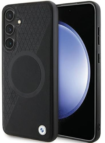 CG Mobile BMW BMHMS24M23RTPK Hülle Für S24+ S926 Schwarz hardcase Signature Leather Half Textured & Circle