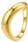 Happiness Boutique Damen Kurven Ring | Geometrischer Fingerring in Goldfarbe | Edelstahlschmuck | Ring in Gold | Vergoldeter Kurvenring