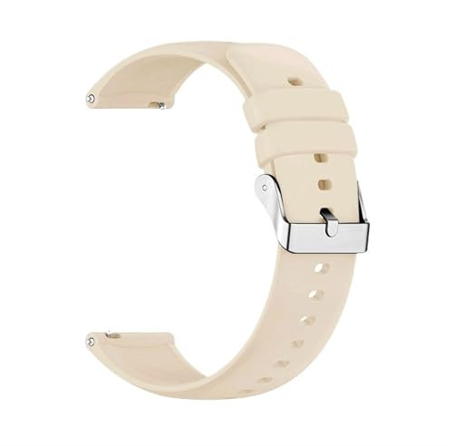 HBGRVCKS Quick Release Silicone Watch Band 16mm 18mm 22mm 20mm 24mm Universal Rubber Watch Strap Watch Strap For Women Men Sports Watch Bracelet Smart Watch Bands(Beige,20mm)