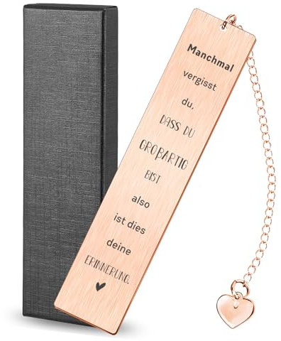Sugeru Metall Lesezeichen,Lesezeichen Personalisiert,Inspirierendes Lesezeichen Dankeschön Bookmark mit Anhänger,Glücksbringer,für Frauen Lehrerinnen Freunde Geburtstagsgeschenk (Manchmal-Rosa)