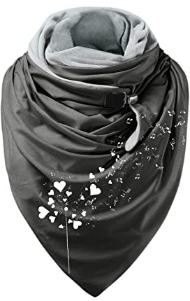 YIzdegg Loops Schals Und Tücher Weicher Frauen-Verpackungs-Mode-beiläufiger warmer Druck-Schal-Schal-Schal (C, One Size)