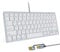SSS·GRGB 78 Key Compact Wired Keyboard for Mac, USB A/USB C Plug-N-Play, Ultra-Slim USB Mini Keyboard - 75% Layout Compatible with Apple MacBook, iMac, Mac mini, Mac Pro, Laptop Computers, PC, White