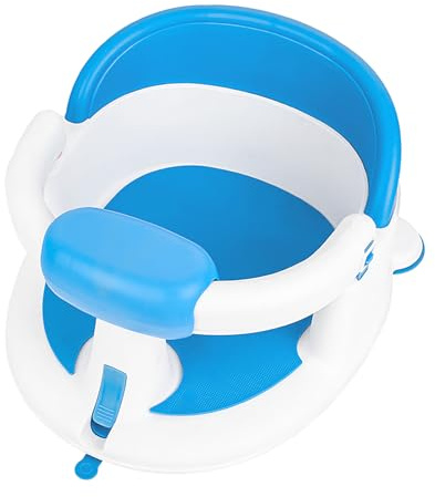 Siège de bain pour bébé pour bébés, chaise de baignoire, support de douche portable, avec aspirant, limite de 13 kg, portable et léger parfait pour 6 à 24 mois
