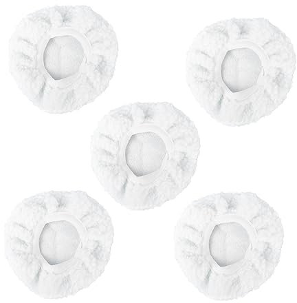 Alipis 5stücke Lammwoll-polierhauben Wachsapplikator Lammfellhaube Griffpolster Für Autopolierer Wollvliespolster Zum Auftragen Von Wachsen Und Versiegelungen