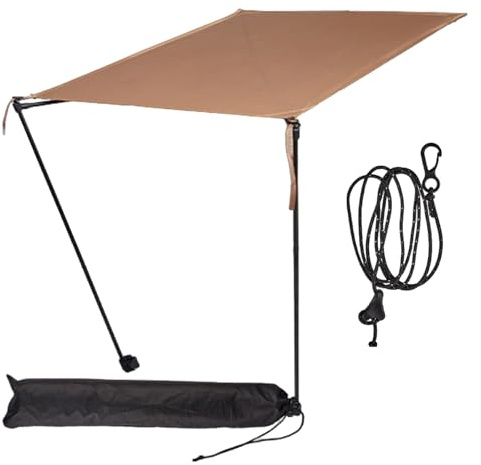 Genérico Portable Beach - Parasol de plage lourd - Auvent rétractable de plage - Tonalités de plage légères, auvent de patio pour randonnée, voyage, pique-nique, aventure