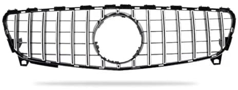 Nierengitter Grill Für Benz A-Klasse W176 A250 A200 A45 Für AMG 2016-2018 GT Style Kühlergrill Racing Grill Mesh Tuning Zubehör Auto-Nieren-Kühlergrill(Sliver)