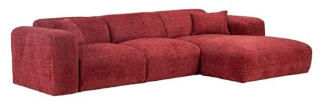 Vente-unique - Sofa ohne Schlafmöglichkeit 5 Pogni - Nylon - rot