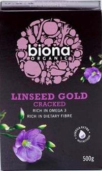 BIONA Organic Cracked Linseed 500g (Pack of 4)