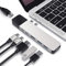 HyperDrive Hub USB C, Adattatore Doppio Tipo C 6 in 2 con USB C da 40 Gbit/s 100W, PD 60W 5 Gbit/s, 2 USB 3.0, Gigabit Ethernet, HDMI 4K, Thunderbolt 3 Dock per MacBook Pro 2020 2019