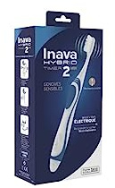 INAVA Hybrid Elektrische Zahnbürste - Weiß - Vibrierend - Silikongriff - Weiche Borsten - Nachhaltig - Automatisch - Kabelgebunden