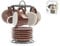 Royal Norfolk 729362 Set 6 Tazze Caffe', Stoneware, con Piattino, Marroni, CC 90, Ceramica