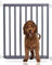 Bettacare Chunky Wooden Screw Fit Dog Gate, 63.5cm - 105.5cm, Grey, Wooden Dog Gate Gate, Screw Fit Pet Stair Gate, Puppy Gate, Stylish and Practical Safety Barrier