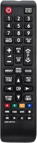 FOXRMT Télécommande de remplacement Samsung AA59-00741A, pas besoin de programmation - Fit HDTV LCD Plasma TV LED Smart TV, remplacement BN59-01175N AA59-00786A AA59-00602A BN59-01247A AA59-00622A
