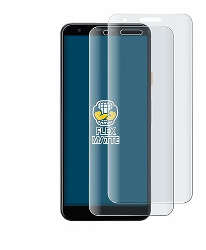BROTECT Schutzfolie für Google Pixel 3a | 2 Stück Entspiegelnder Displayschutz Made in Germany Matte Full-Screen Folie Full-Cover 3D Curved Anti-Reflexion Montage Kit