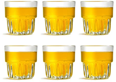 Bicchieri Everest Rocks della Libbey - 266 ml / 26.6 cl - set di 6 pz - impilabili – di alta qualità – lavabili in lavastoviglie