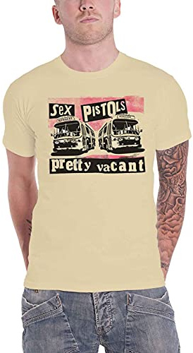 Sex Pistols The T Shirt Pretty Vacant Band Logo Nue offiziell Unisex Sand S