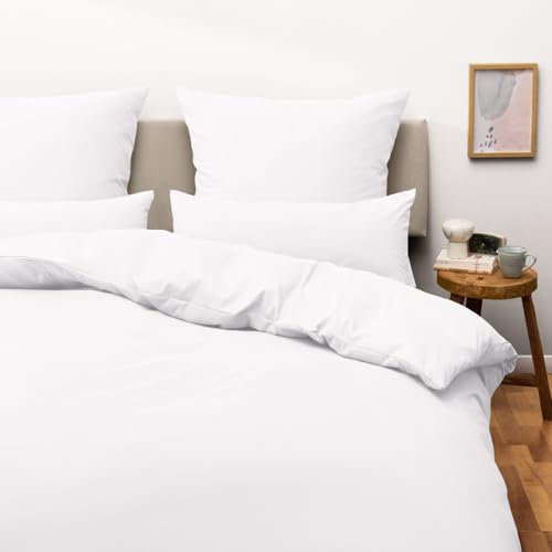 Blumtal Juego de Funda Nordica Cama de 180 - Microfibra Juego de Funda Edredon 240x260 y 2 Fundas de Almohada 70x40, Certificado Oeko-Tex, Muy Suave y Transpirable - Blanco