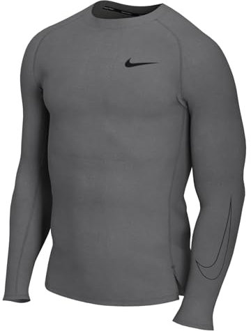 Nike, Pro, Long Sleeve Tight Fit, Iron Grey/Black/Black, XL, Man