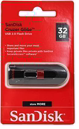 SanDisk Cruzer Glide 32 GB, Unità flash USB - Confezione da 3 unità, Nero
