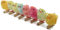 Decoris Küken 5cm x 8 Stück Chenille mit Holzklammer Blume Osterdeko Osterküken zum Basteln gelb bunt