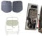 VanEssential Insulated Stealth Blackout Magnetic Window Covers Designed for Mercedes-Benz VS30 (Van Years 2019 to Current), Rear Door (Full Metal Door Frame) (Pair), Charcoal Gray