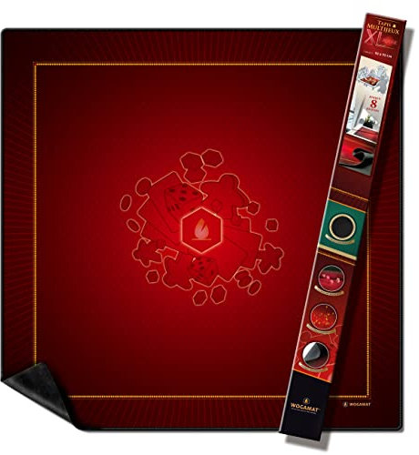 MultigamingMatte X XL Rot für Brettspiele Würfelspiele Brettspiele Brettspiele Neopren Leise Dicke schmutzabweisend waschbar rutschfest jede Art von Oberfläche spielen Sie was Sie wollen und oder
