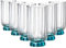 Rocco Bormioli Bormioli Rocco Florian Lot de 6 verres en verre à pied bleu pour long Drink 43 cl